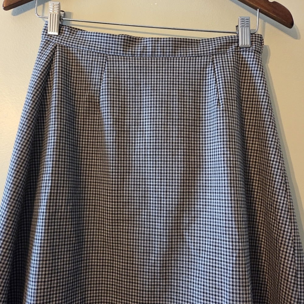 Aritzia Wilfred Houndstooth Wrap Midi Skirt Classic Chic Asymmetrical Size XS - Picture 8 of 12